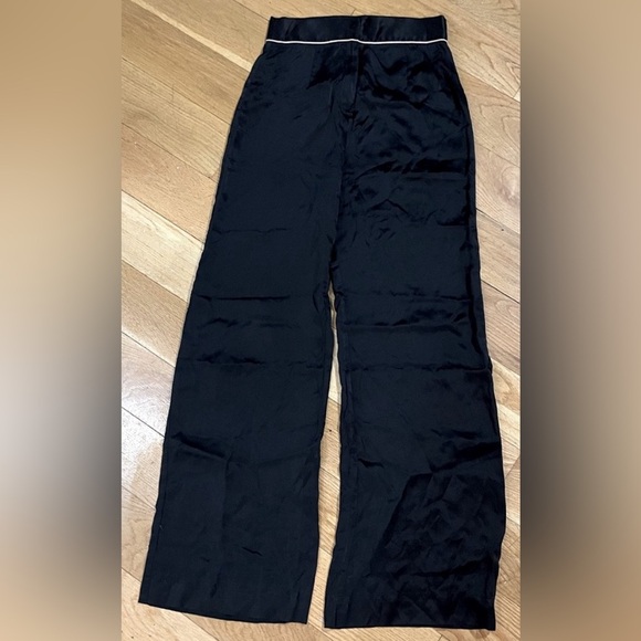 AGENT PROVOCATEUR 100% SILK CLASSIC PJ TROUSERS PANTS WIDE LEG HIGH WAIST XS 1 - Picture 4 of 5